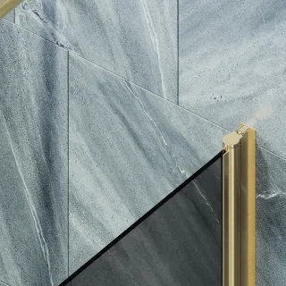 Шторка на ванну MaybahGlass MGV-623-3 80см золото